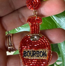 Load image into Gallery viewer, NEW Beaded Bourbon Bottle Earrings