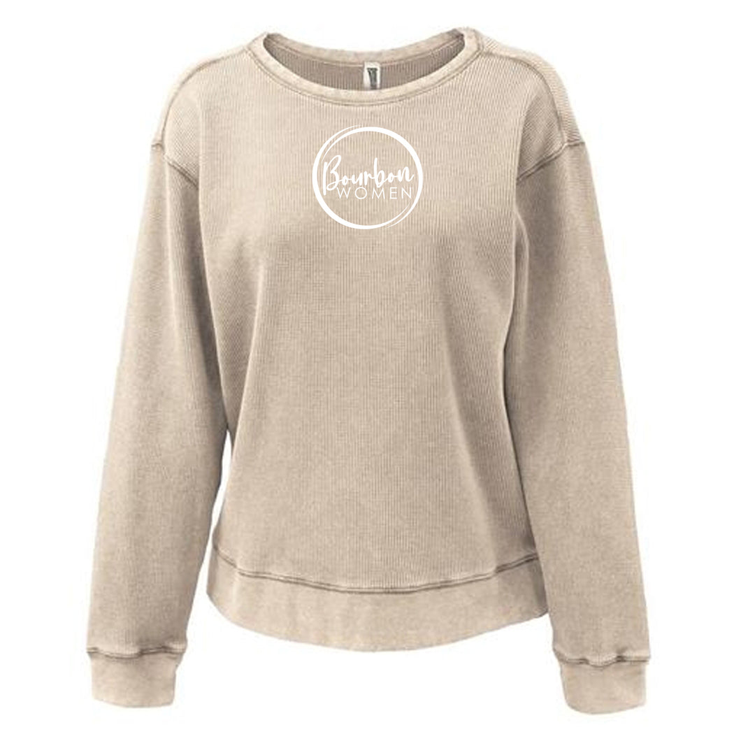 Waffle Knit Crew - Natural