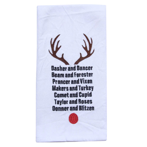 CLEARANCE Reindeer Bourbon Tea Towel