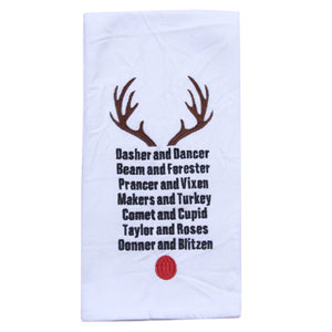 CLEARANCE Reindeer Bourbon Tea Towel