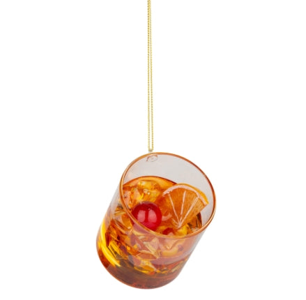 NEW Old Fashioned Cocktail Holiday Ornament