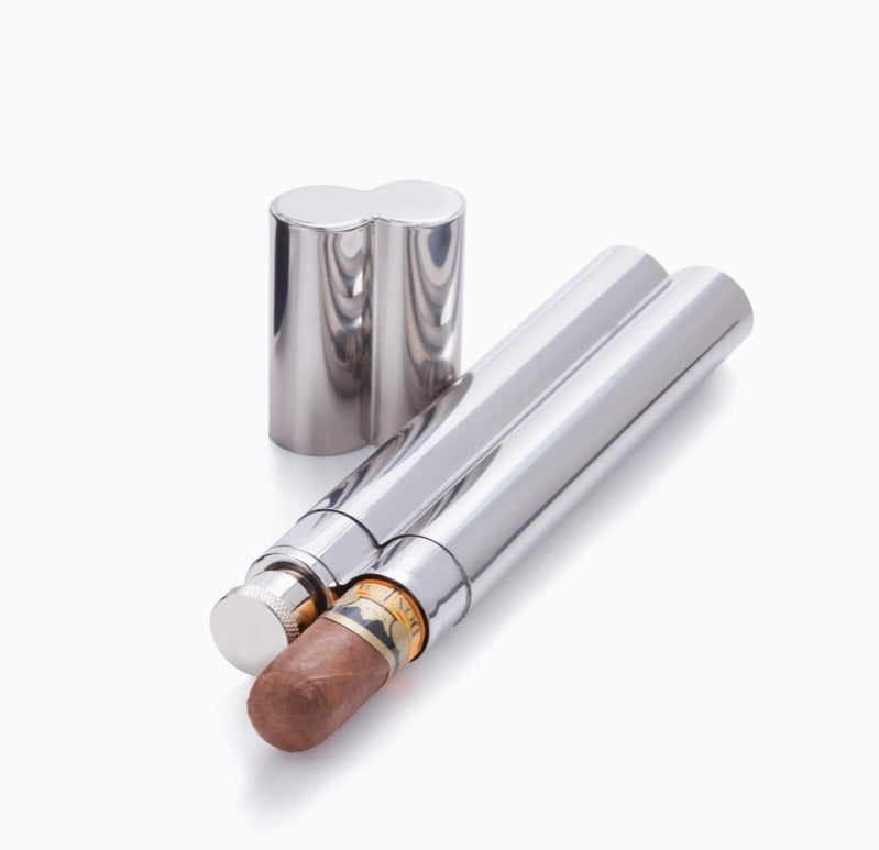 NEW Cigar Holder and Flask Combo
