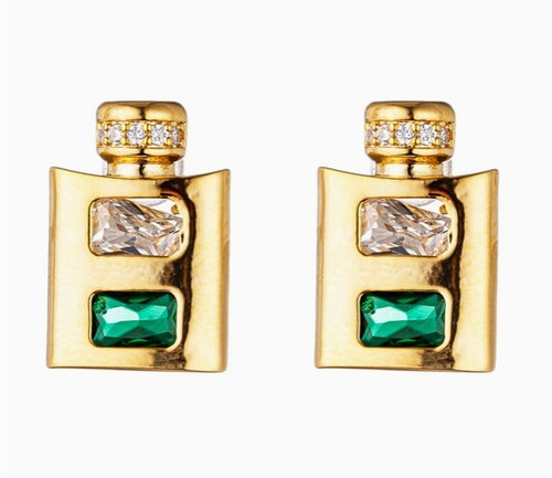 NEW Whiskey Flask Jewel Earrings