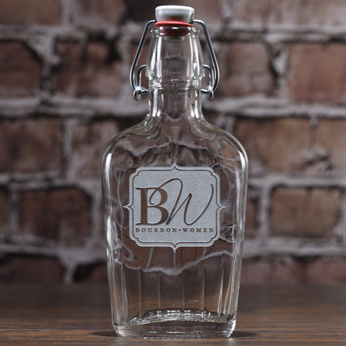 CLEARANCE Glass Flip-Top Flask