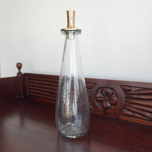 CLEARANCE Pebbled Glass Decanter